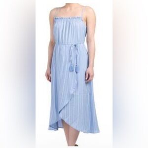 NWT Sea Breeze Midi Dress by Morrisday The Label stripe pattern cotton blend
